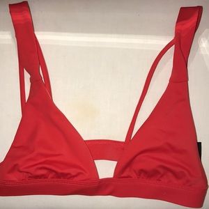 Red Triangle Bikini Top